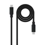 Nano Cable Cable USB 3.1 Tipo-C 10.01.4102 - USB-C Macho a USB-C Macho, 100W, 10 Gbps, 4K@60Hz, Thunderbolt 3, 2 Metros, Negro